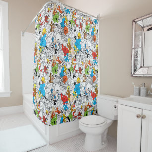 LOONEY TUNES™ Colour Pop Pattern Shower Curtain