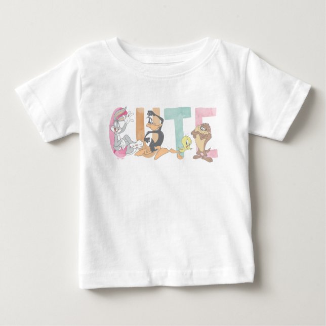 LOONEY TUNES™ Cute Watercolor Wordmark Baby T-Shirt (Front)