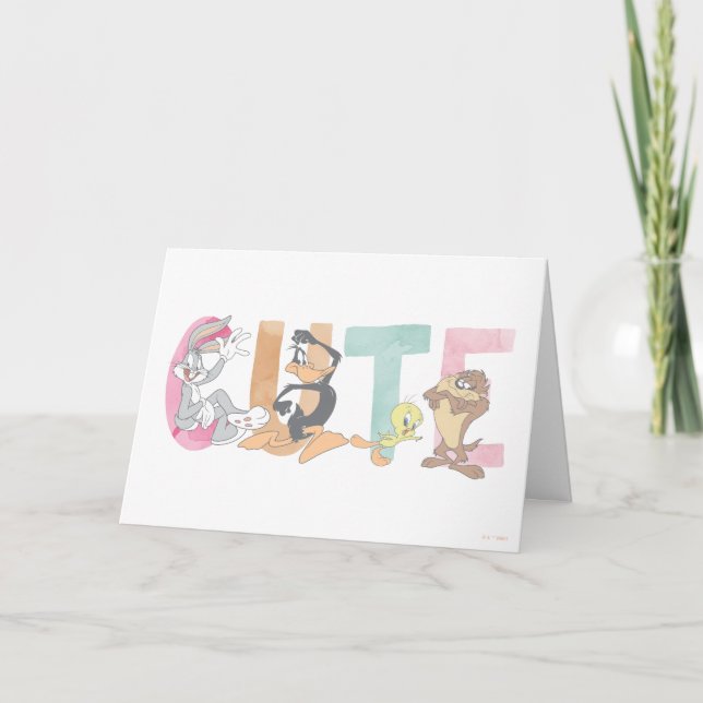 LOONEY TUNES™ Cute Watercolor Wordmark Card (Front)