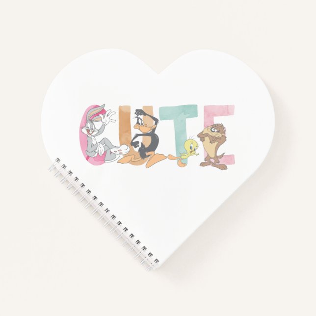 LOONEY TUNES™ Cute Watercolor Wordmark Notebook (Front)