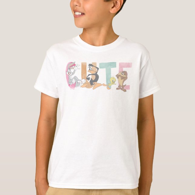 LOONEY TUNES™ Cute Watercolor Wordmark T-Shirt (Front)
