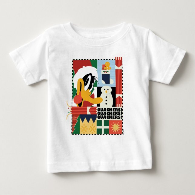 LOONEY TUNES™ DAFFY DUCK™ Holiday Quackers Baby T-Shirt (Front)