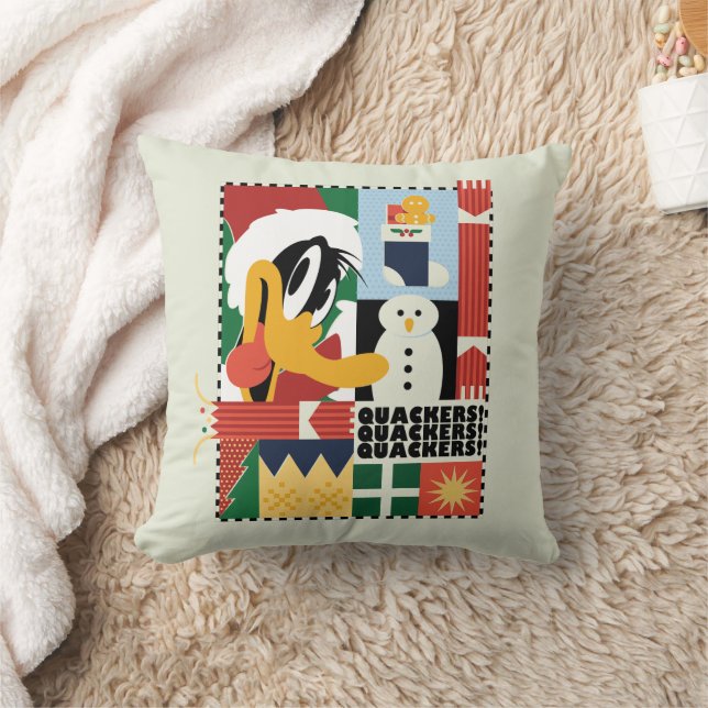 LOONEY TUNES™ DAFFY DUCK™ Holiday Quackers Cushion (Blanket)
