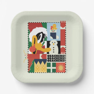 LOONEY TUNES™ DAFFY DUCK™ Holiday Quackers Paper Plate