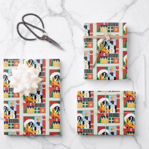 LOONEY TUNES™ DAFFY DUCK™ Holiday Quackers Wrapping Paper Sheet