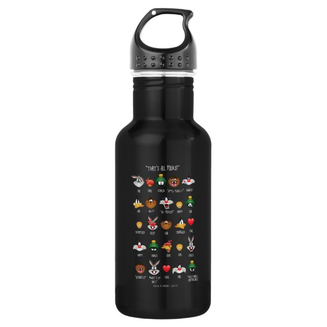 LOONEY TUNES™ Emoji Chart 532 Ml Water Bottle (Front)