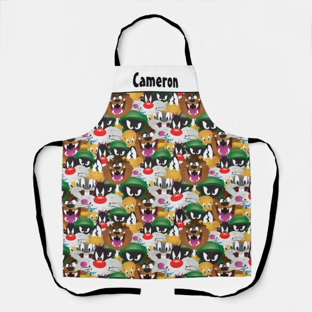 LOONEY TUNES™ Emoji Pattern Apron (Front)
