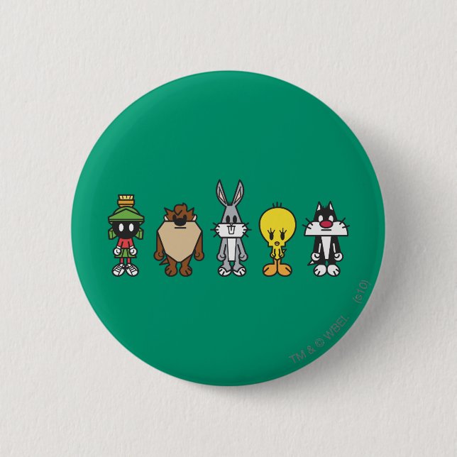 LOONEY TUNES™ Group Photo Op 6 Cm Round Badge (Front)