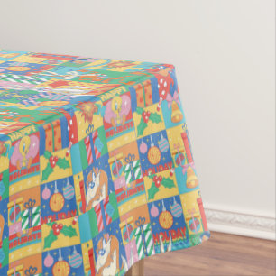 LOONEY TUNES™   Happy Holidays Christmas Pattern Tablecloth