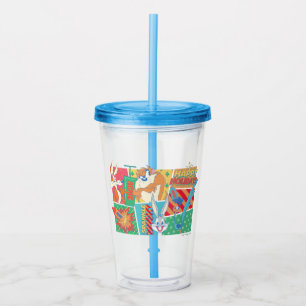 LOONEY TUNES™   Happy Holidays Pattern Acrylic Tumbler