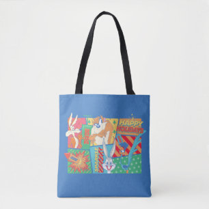LOONEY TUNES™   Happy Holidays Pattern Tote Bag