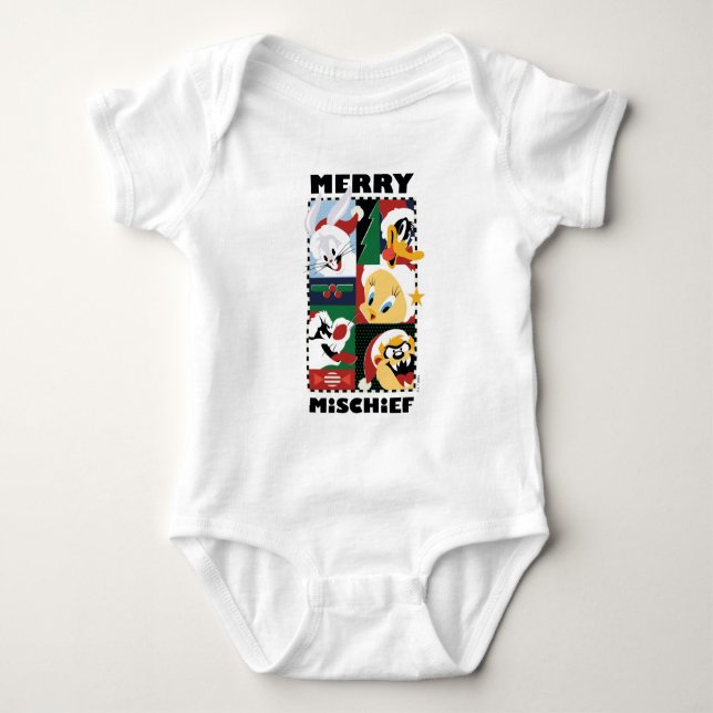 LOONEY TUNES™ Holiday Merry Mischief Baby Bodysuit (Front)