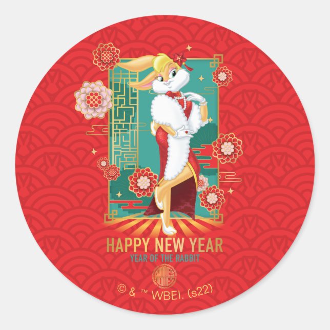 LOONEY TUNES™ | Lola Year of the Rabbit Classic Round Sticker (Front)