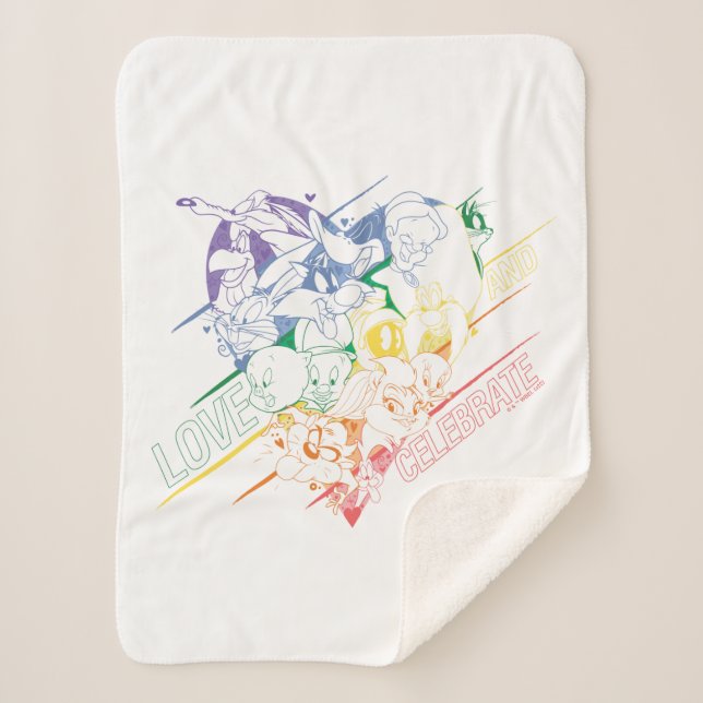 LOONEY TUNES™ - Love and Celebrate Sherpa Blanket (Front)
