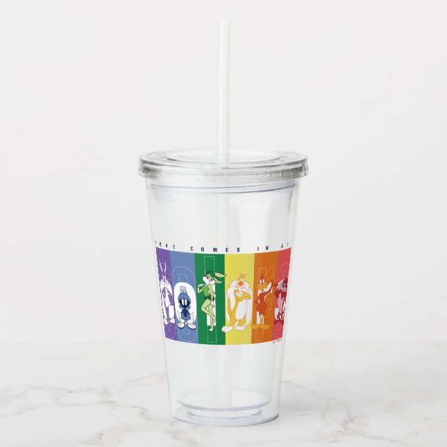 LOONEY TUNES™ - Love Comes In All Colours Acrylic Tumbler (Front)