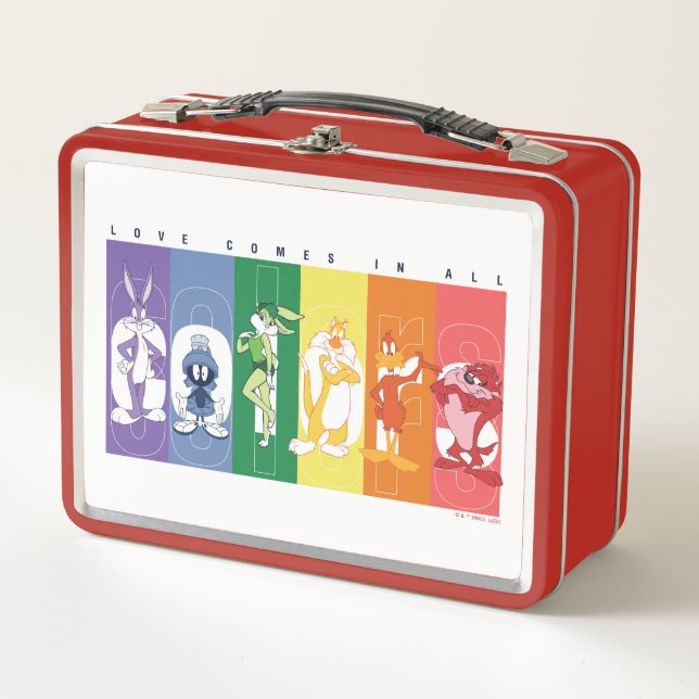 LOONEY TUNES™ - Love Comes In All Colours Metal Lunch Box (Front)
