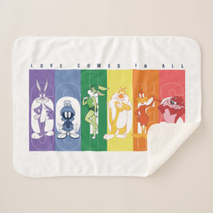 LOONEY TUNES™ - Love Comes In All Colours Sherpa Blanket