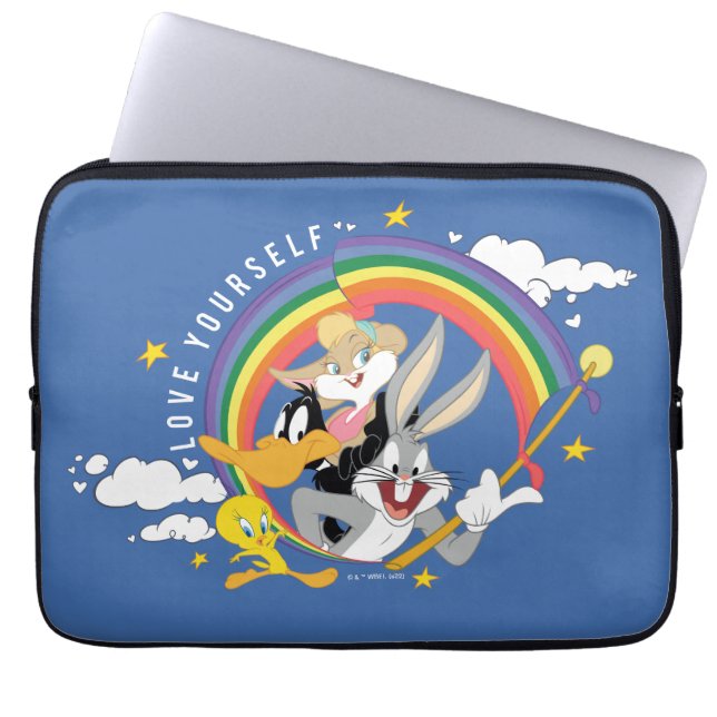 LOONEY TUNES™ - Love Yourself Pride Badge Laptop Sleeve (Front)