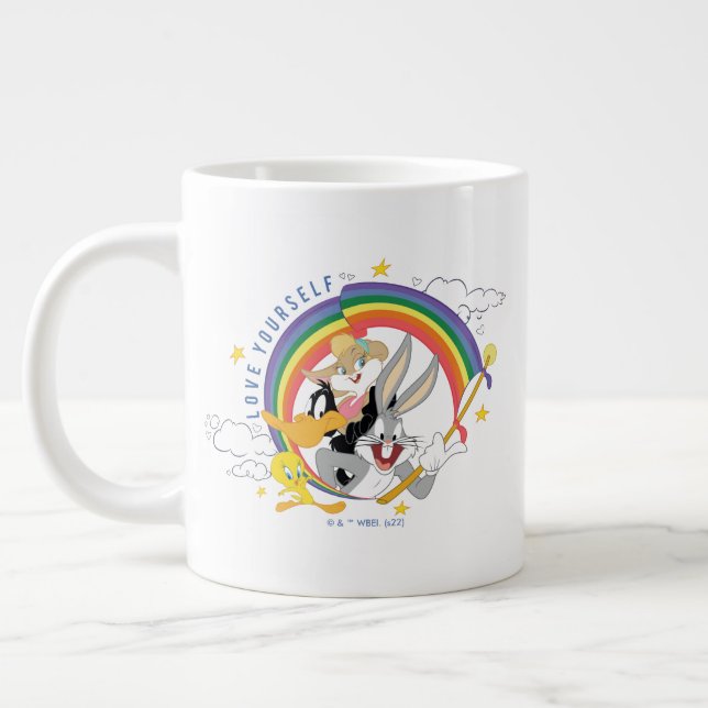 LOONEY TUNES™ - Love Yourself Pride Badge Large Coffee Mug (Left)