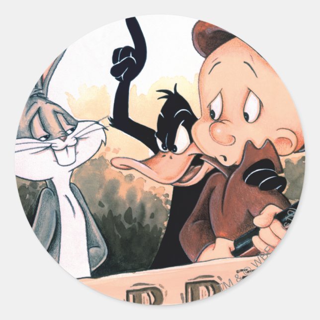 LOONEY TUNES™ Rabbit Seasoning Classic Round Sticker (Front)