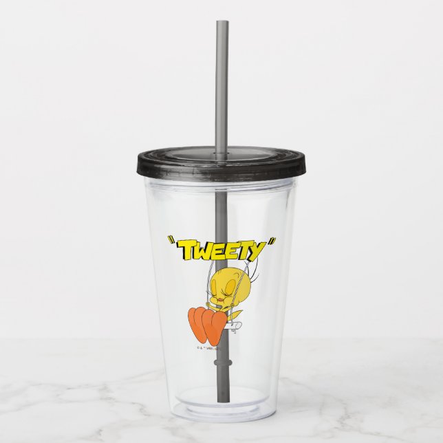 LOONEY TUNES™ Retro Laughs | TWEETY™ Acrylic Tumbler (Front)