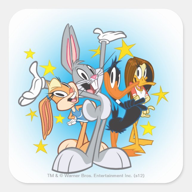 Looney Tunes Show Group Square Sticker (Front)