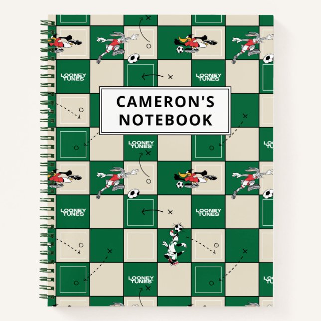 LOONEY TUNES™ Soccer Grid Pattern Notebook (Front)