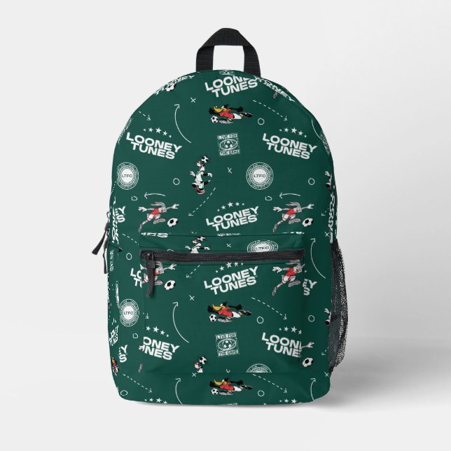 LOONEY TUNES™ Soccer Playbook Pattern Printed Backpack (Front)