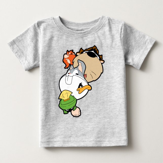 LOONEY TUNES™ Stylised Big Heads Baby T-Shirt (Front)