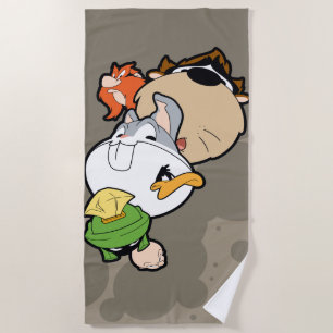 LOONEY TUNES™ Stylised Big Heads Beach Towel