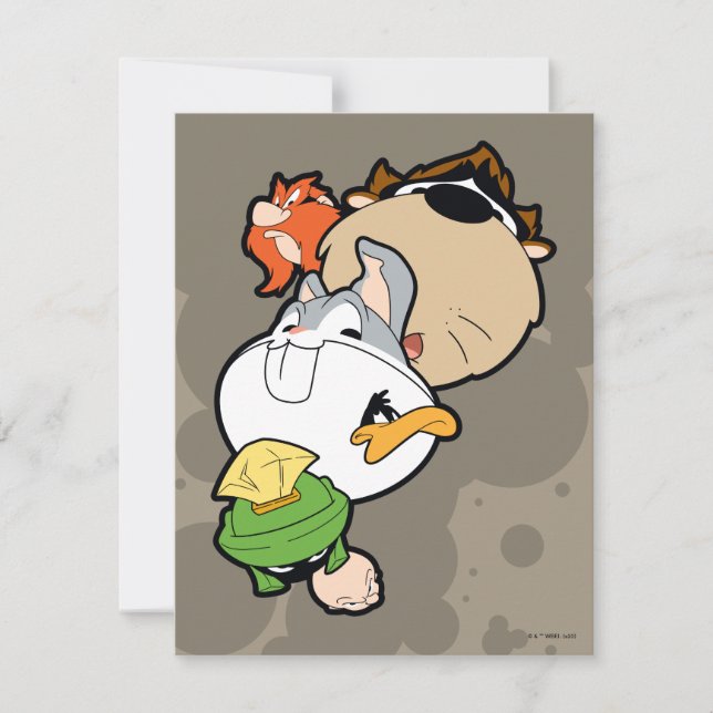 LOONEY TUNES™ Stylised Big Heads Card (Front)