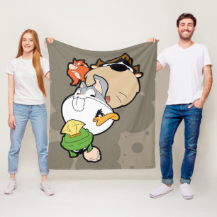 LOONEY TUNES™ Stylised Big Heads Fleece Blanket