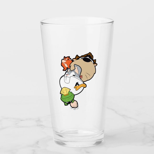 LOONEY TUNES™ Stylised Big Heads Glass (Front)