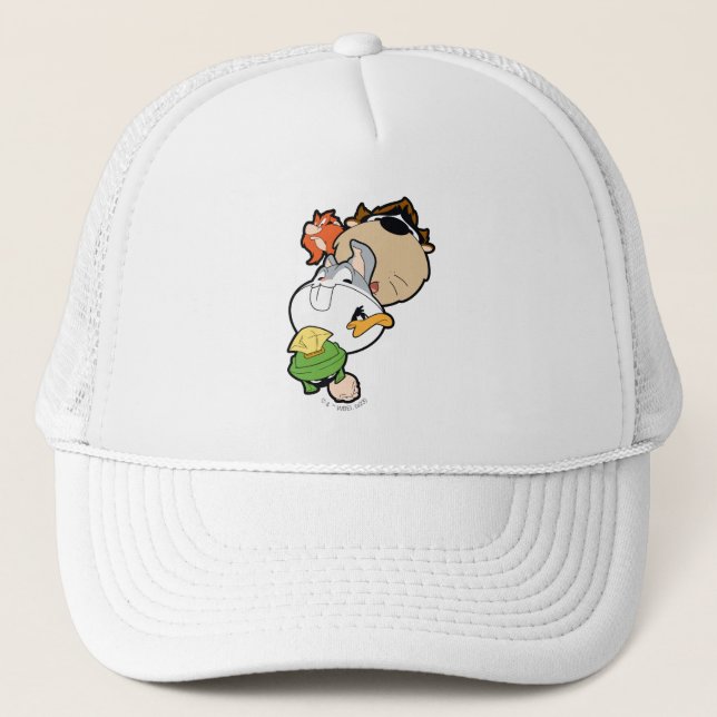 LOONEY TUNES™ Stylised Big Heads Trucker Hat (Front)