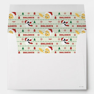 LOONEY TUNES™ SYLVESTER™ & TWEETY™ Holiday Pattern Envelope