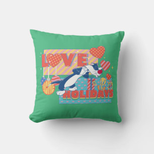 LOONEY TUNES™   SYLVESTER™ & TWEETY™Love Holidays Cushion
