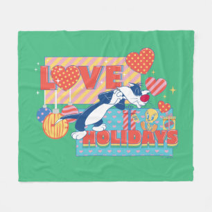 LOONEY TUNES™   SYLVESTER™ & TWEETY™Love Holidays Fleece Blanket