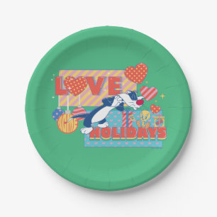 LOONEY TUNES™   SYLVESTER™ & TWEETY™Love Holidays Paper Plate