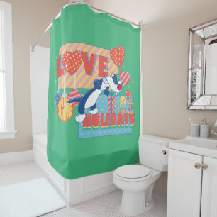 LOONEY TUNES™   SYLVESTER™ & TWEETY™Love Holidays Shower Curtain