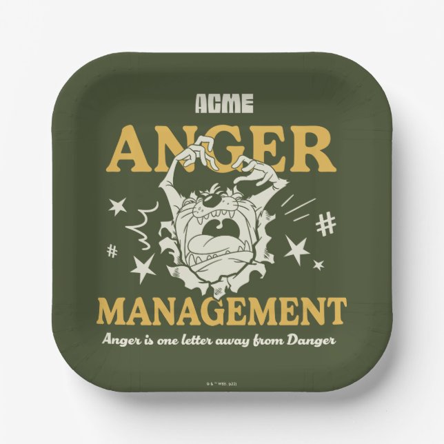LOONEY TUNES™ |TAZ™ ACME Anger Management Paper Plate (Front)