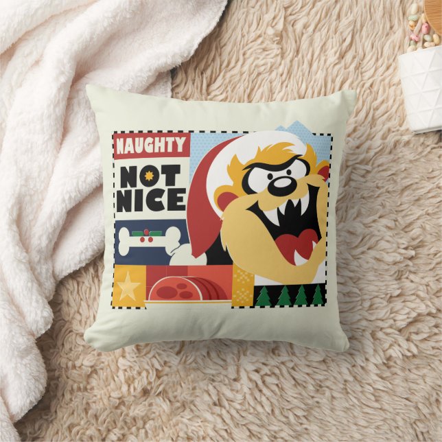 LOONEY TUNES™ TAZ™ Naughty Not Nice Cushion (Blanket)