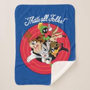 LOONEY TUNES™ "THAT'S ALL FOLKS!™" Bullseye Group Sherpa Blanket