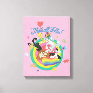 LOONEY TUNES™ - That's All Folks! Pride Bullseye Canvas Print