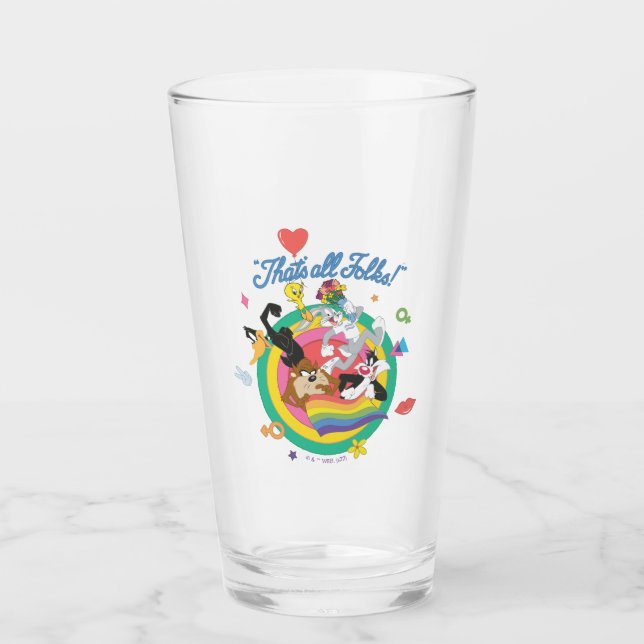 LOONEY TUNES™ - That's All Folks! Pride Bullseye Glass (Front)