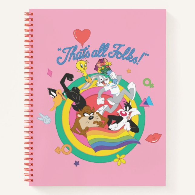 LOONEY TUNES™ - That's All Folks! Pride Bullseye Notebook (Front)