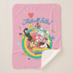 LOONEY TUNES™ - That's All Folks! Pride Bullseye Sherpa Blanket