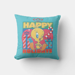 LOONEY TUNES™   TWEETY™ Happy Holidays Cushion