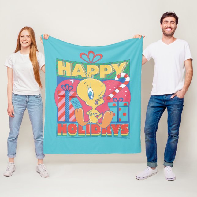 LOONEY TUNES™ | TWEETY™ Happy Holidays Fleece Blanket (In Situ)