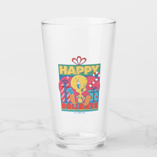 LOONEY TUNES™ | TWEETY™ Happy Holidays Glass (Front)