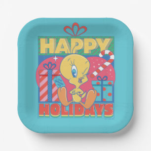 LOONEY TUNES™   TWEETY™ Happy Holidays Paper Plate